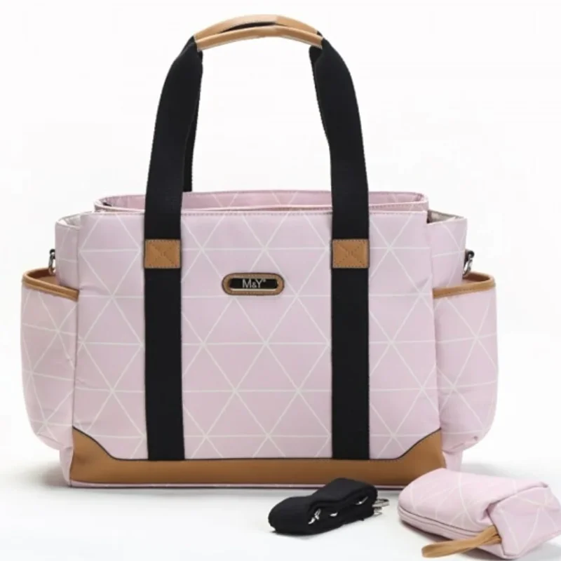 MY Collection Sac à langer mère-bébé Triangle numérique Rose