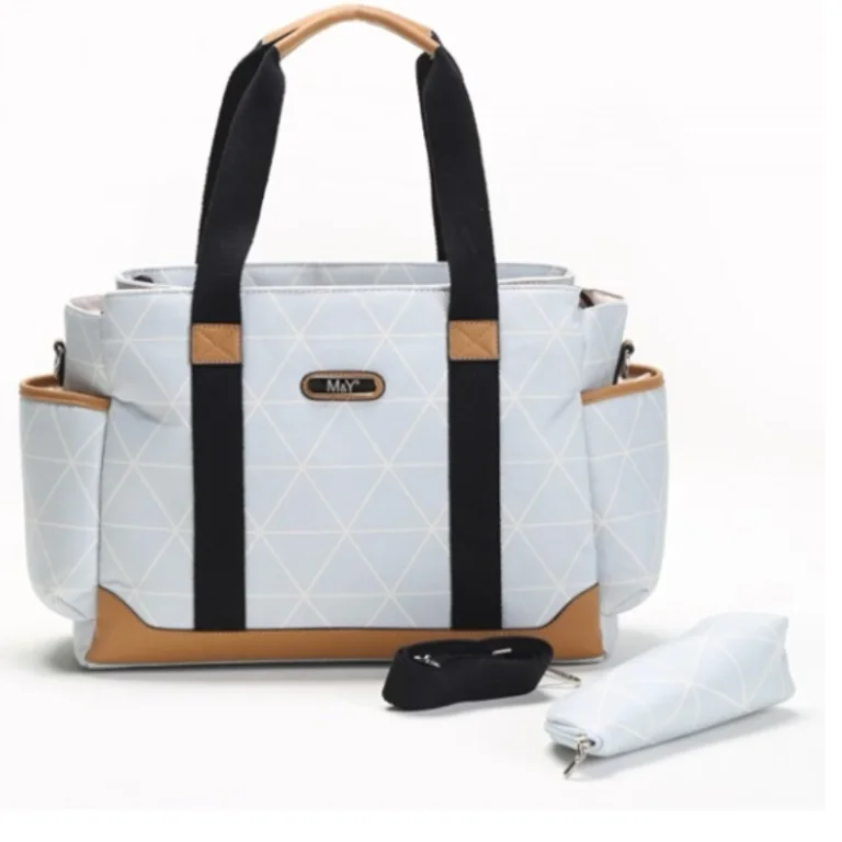 MY Collection Sac a langer mère-bébé Triangle numérique Bleu ciel