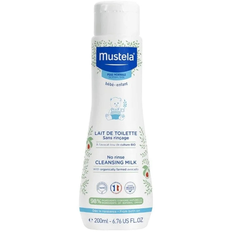 Mustela Lait de Toilette sans Rinçage à l’Avocat Bio – 200ml