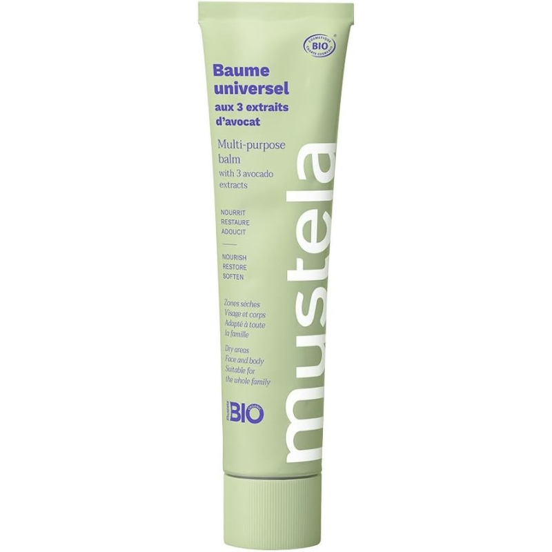 Mustela Crème Riche Multi-usages aux 3 Extraits d&#039;Avocat, Corps, Bébé et Famille 75ML