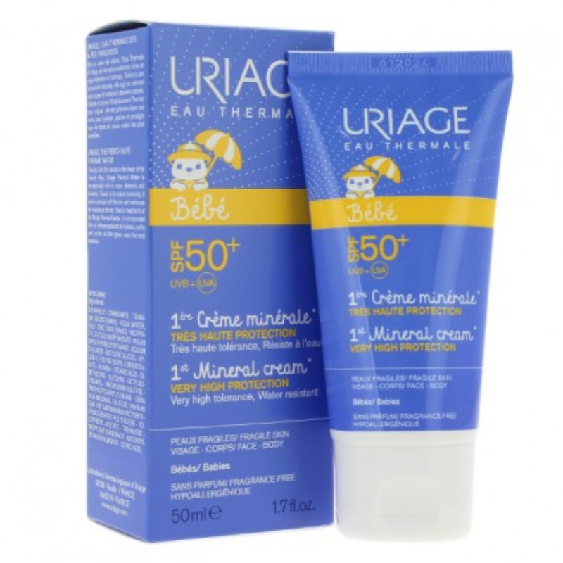 Uriage crème  Bébé  minérale  SPF 50 haute protection 50 ml