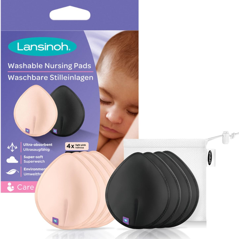 Lansinoh I Coussinets d&#039;allaitement lavables couleurs 8 Pc