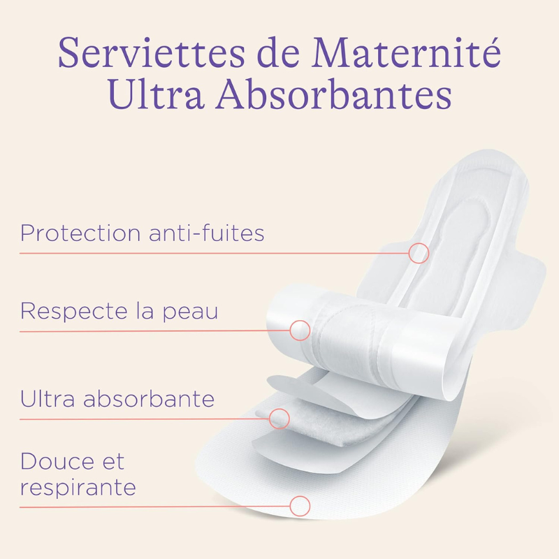 Lansinoh Serviettes maternité I Extra absorbantes I Dès l&#039;accouchement 0-2