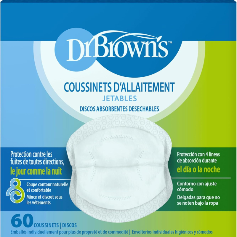 Dr. Brown&#039;s  Lot de 60 disques absorbants jetables