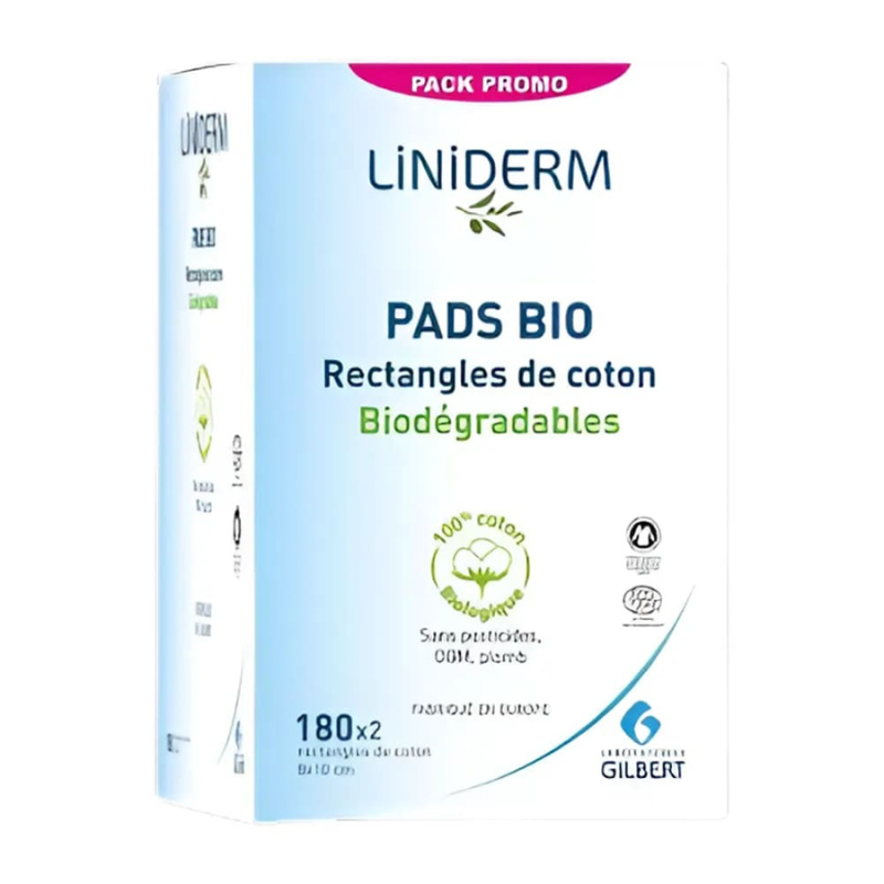Gilbert Pack Promo Liniderm Coton Pads Bio 360 Rectangles