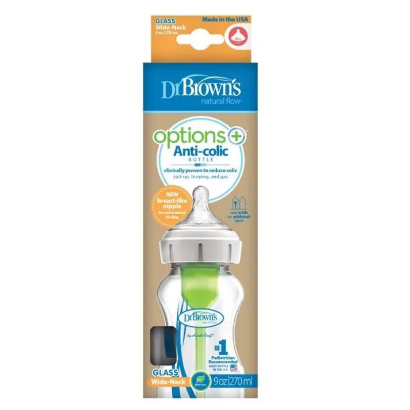 Dr Brown’s Biberon en verre 270ml  Anti-Colique Cole large
