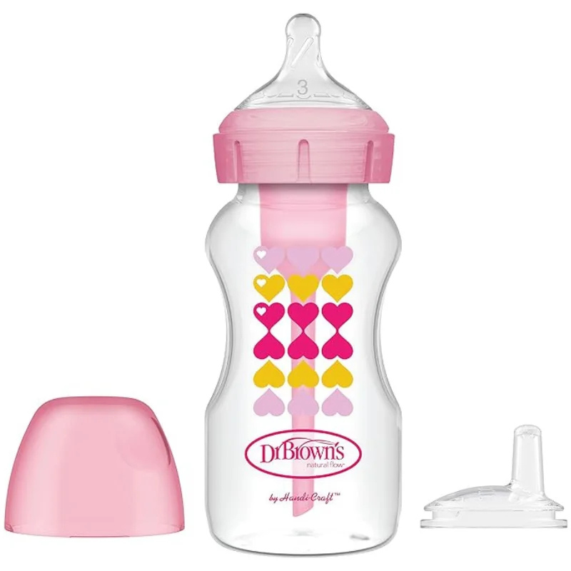 Dr. Brown’s Natural Flow Options+ biberon 270 ml – rose