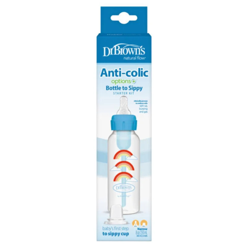 Dr. Brown’s Biberon Cole étroit 250ml Blue 6M+