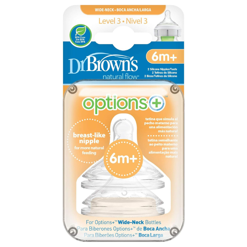 Dr. Brown’s Pack de 2 Tétines Cole large L3 6M+