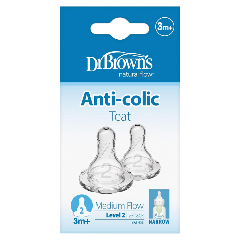 Dr. Brown’s Pack de 2 tétines Cole étroit L2 3M+