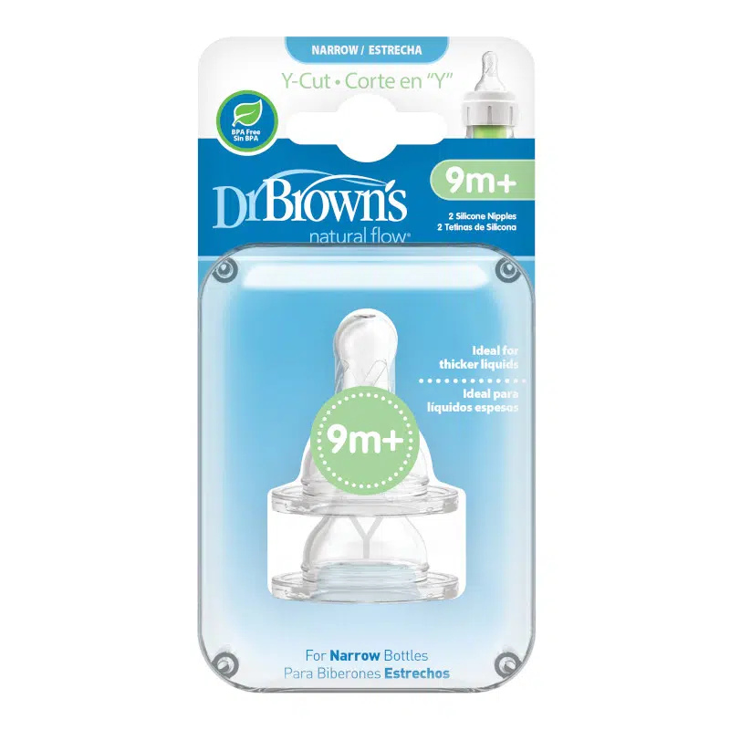 2 Tétines Étroites En Silicone Dr Brown’s Y-Cut