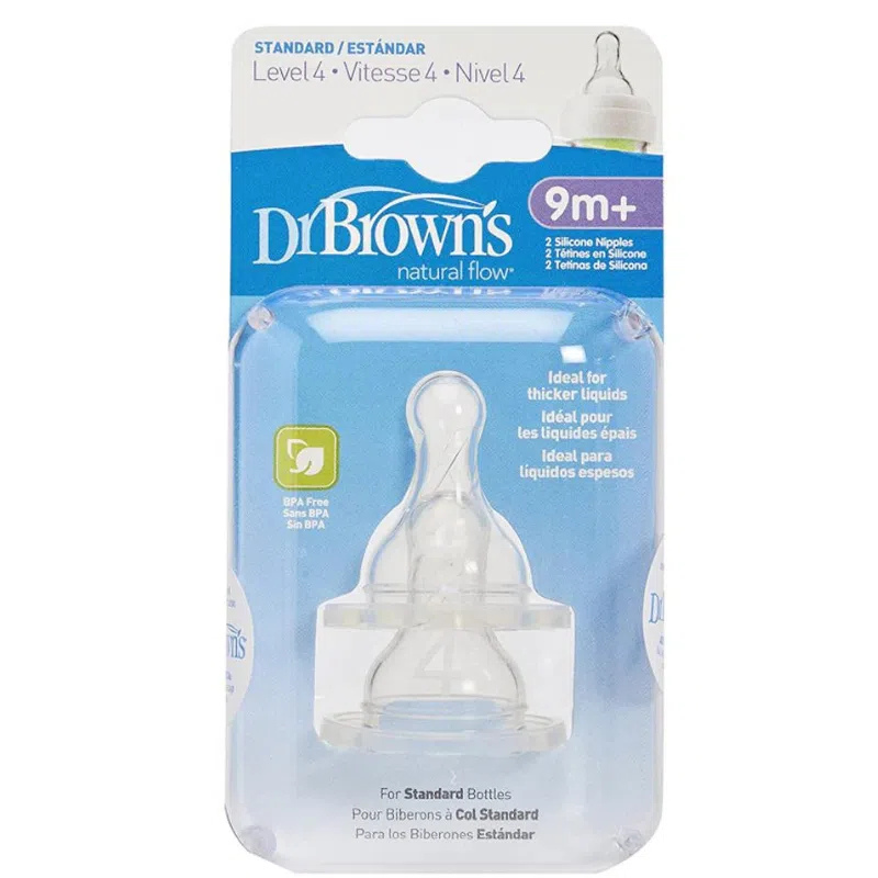 Dr. Brown’s Pack de 2 tétines Cole étroit L4 9M+