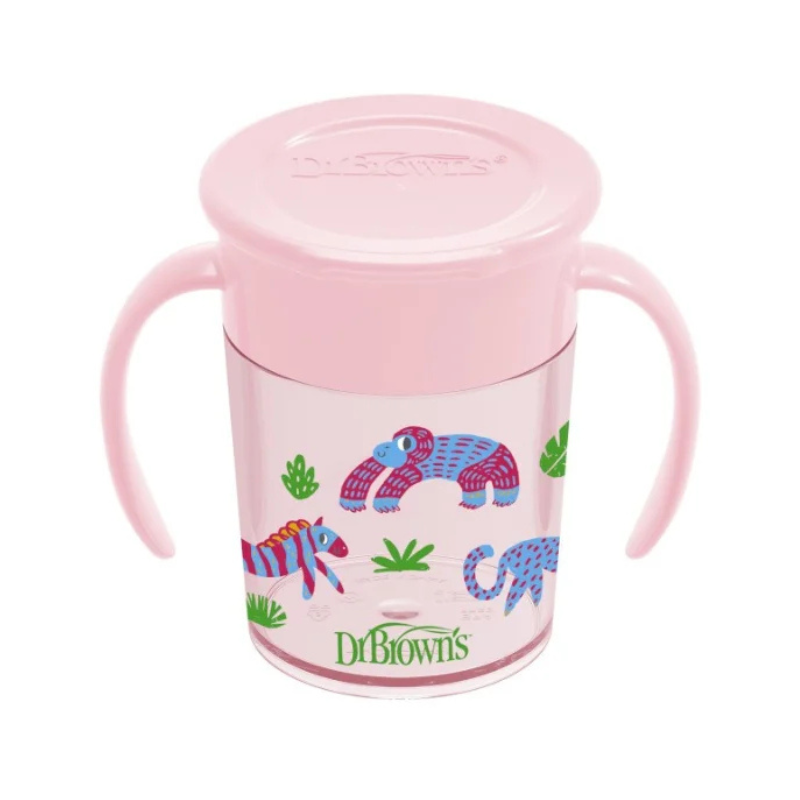 DR.BROWN’S DR.BROWN’S Tasse Cheers 360 Avec Poignées, 7 Oz/250 Ml, Rose, 1 Paquet