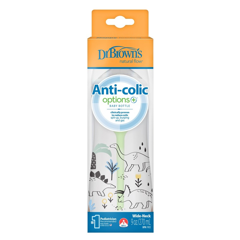 Dr. Brown’s Options+ Anti-colic  Biberon à col large 270 ml Dinosaure