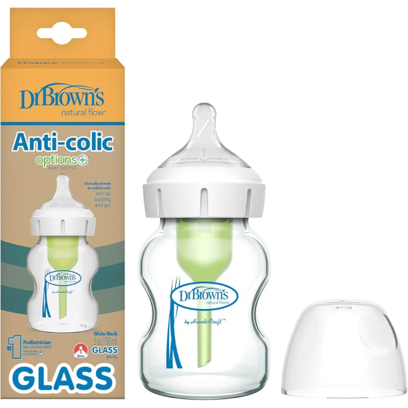 Dr. Brown’s Natural Flow Options+ Biberon en verre 150 ml