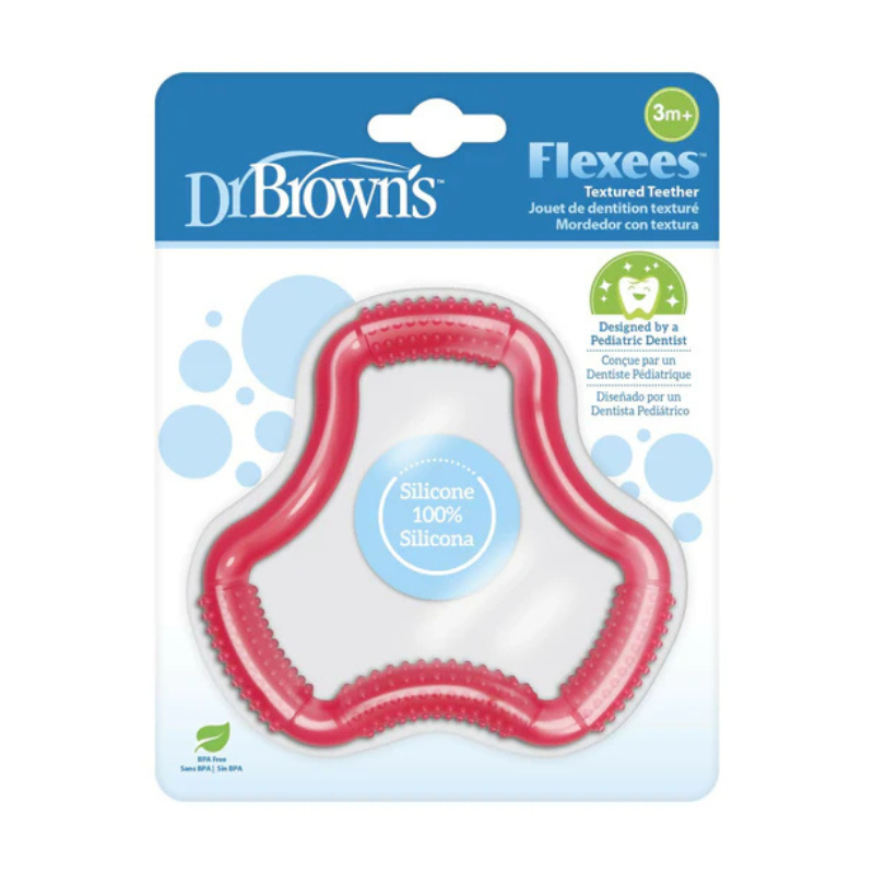 Dr. Brown&#039;s Anneau de dentition Flexees 3M+ - Rouge