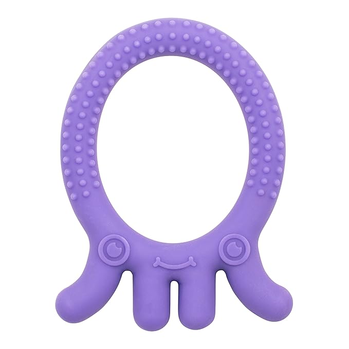 Dr. Brown&#039;s Flexees Friends Silicone Teether, Purple Octopus