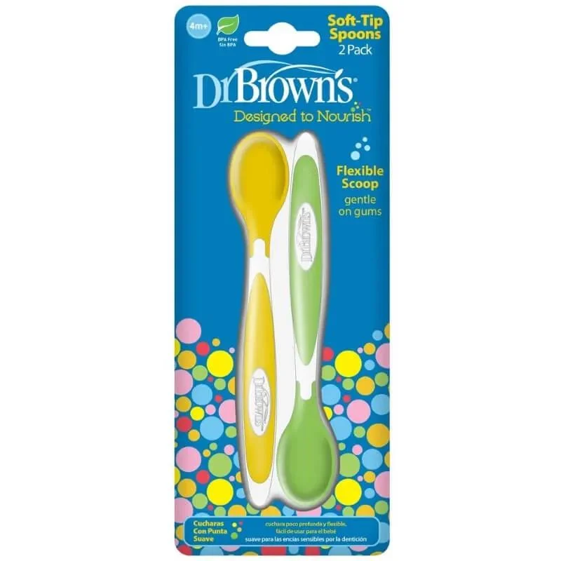 Lot de 2 cuillères à bout souple Dr Brown’s
