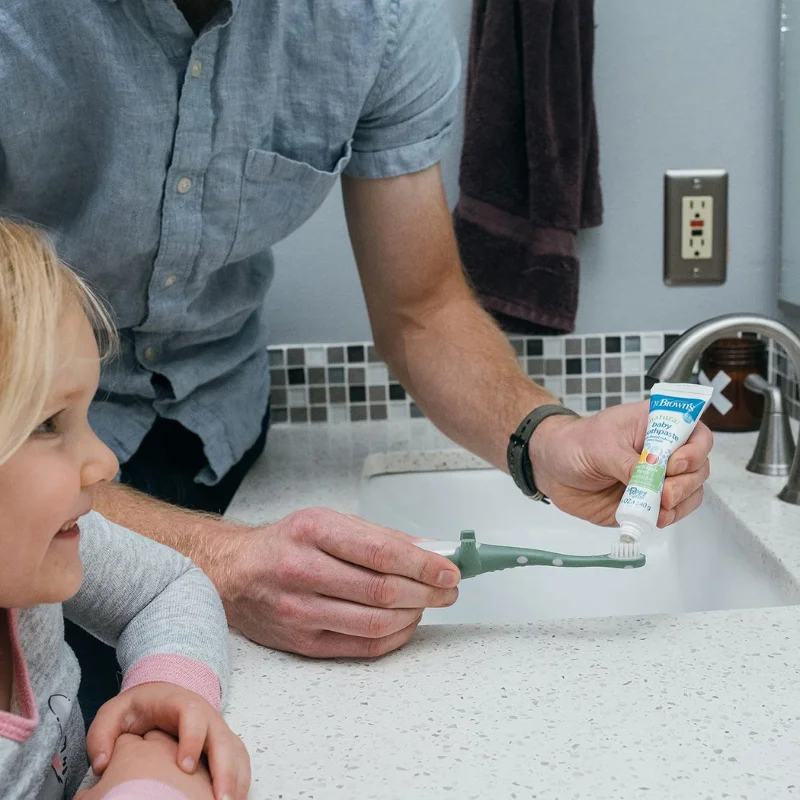Dr. Brown’s Brosse à dents dinosaure pour tout-petit – vert