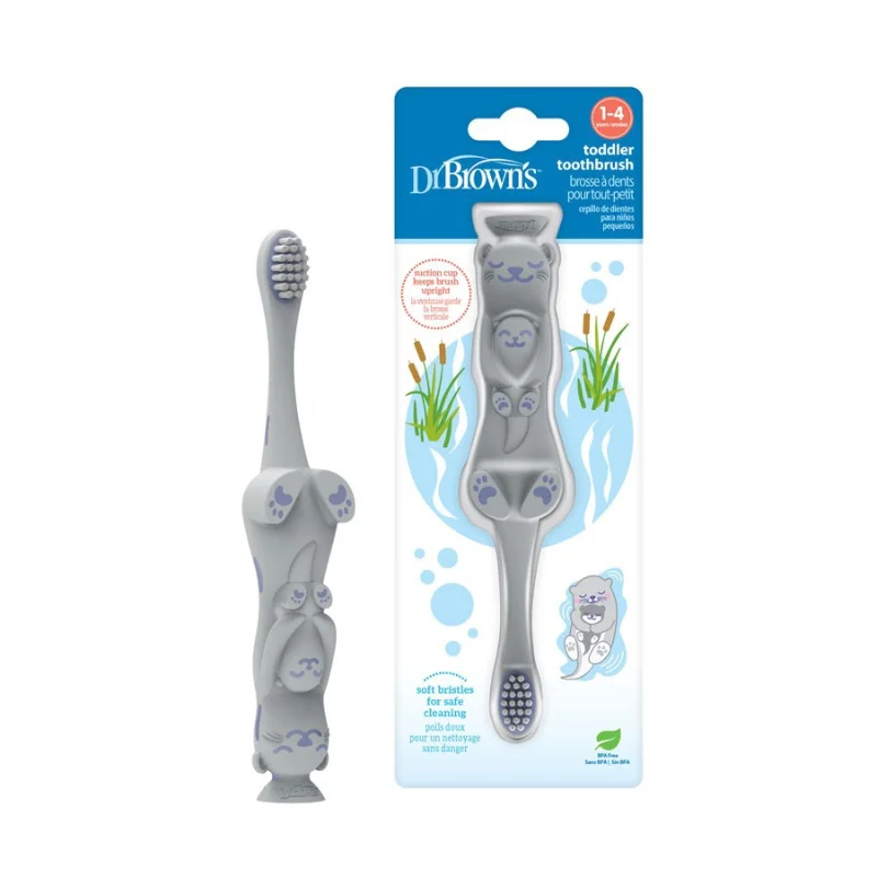 Brosse à dents pour tout-petits Dr. Brown’s – loutre – paquet de 1