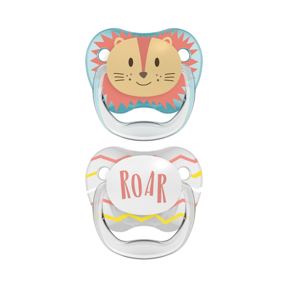 Dr.Brown’s Lot de 2 sucettes PreVent Lion/Roar 0-6mois