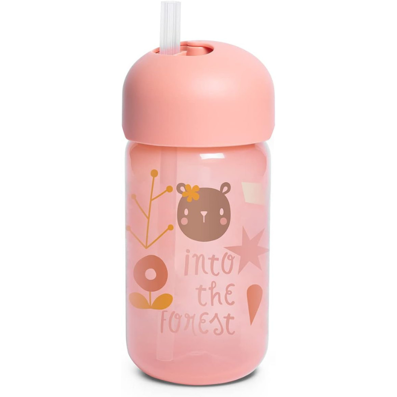 Suavinex Tasse avec paille 340ml - Forêt Rose