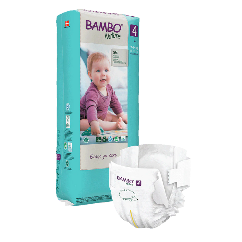 Couches Bambo Nature taille 4 (7-14 kg / 15-31 lb), 48 pièces