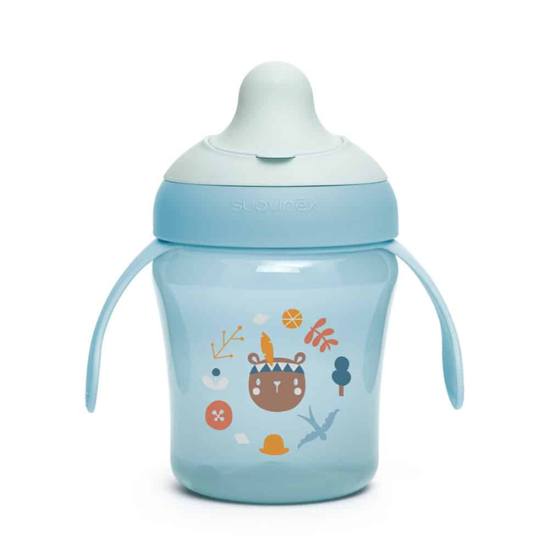 Suavinex Tasse à bec Into the forest Bleu +6m 200ml