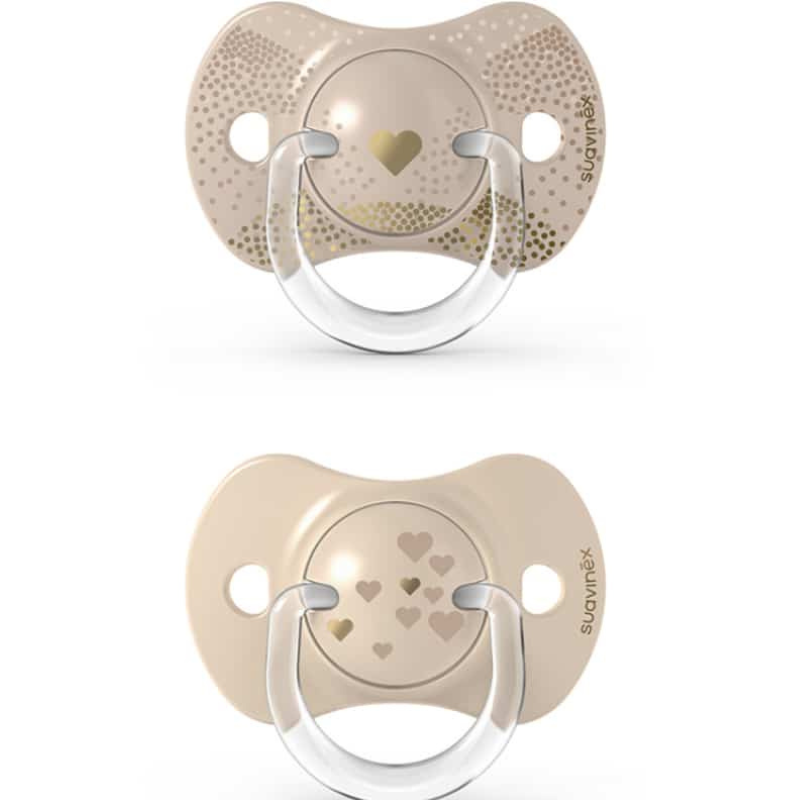 Suavinex 2 sucettes Symétriques SX Pro 6-18 mois Taupe