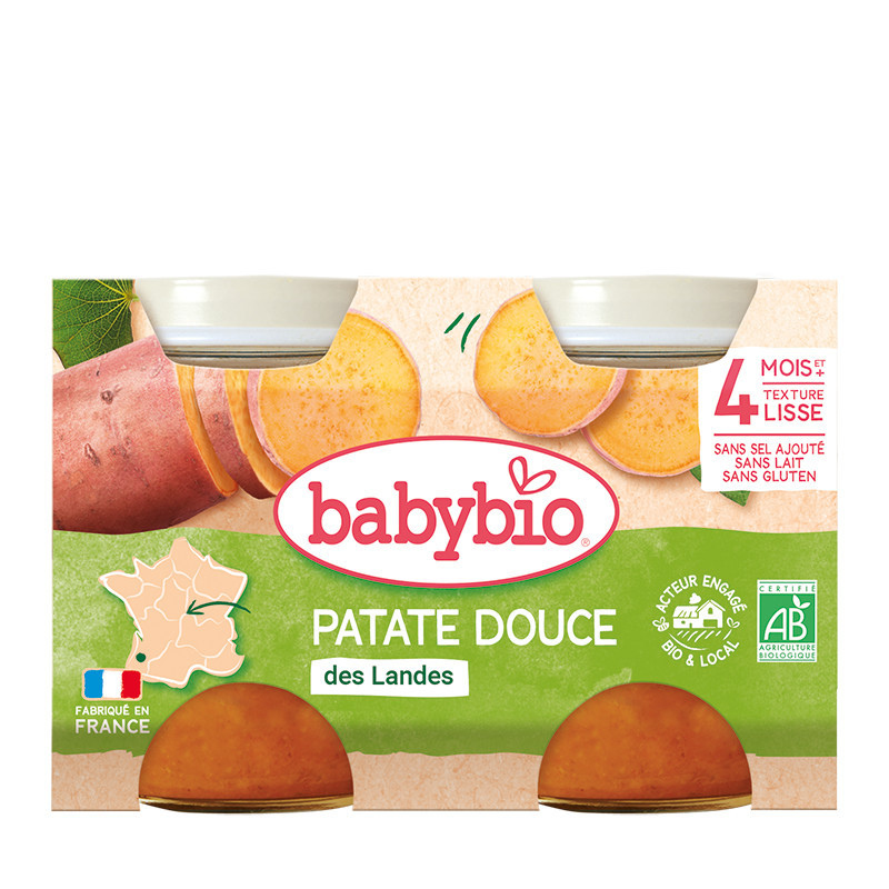 Babybio Petit pot patate douce bio – 2x130g