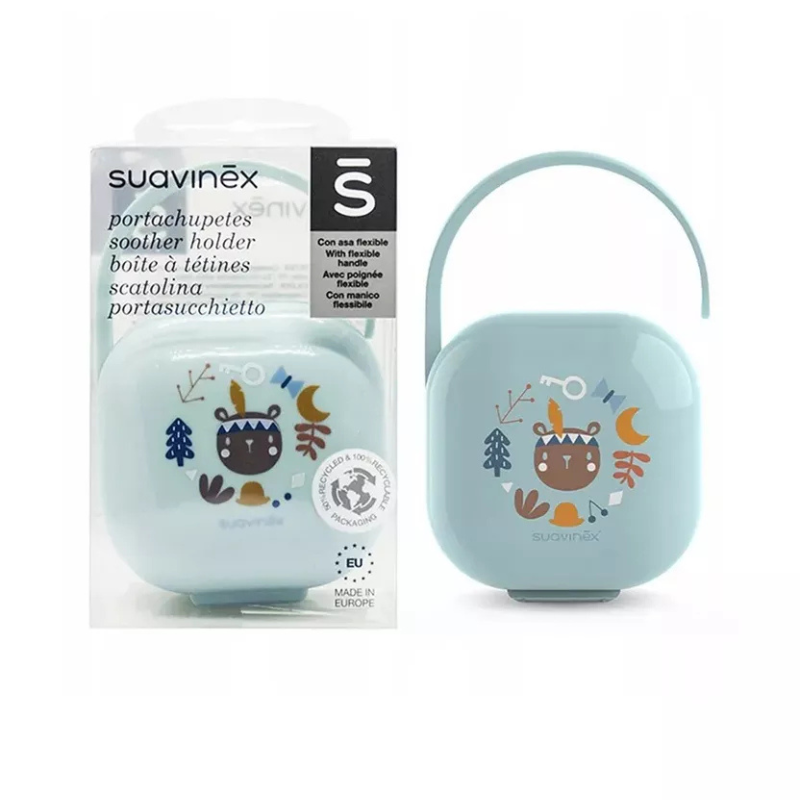 Suavinex Boîte à Sucettes avec poignée flexible - Forêt