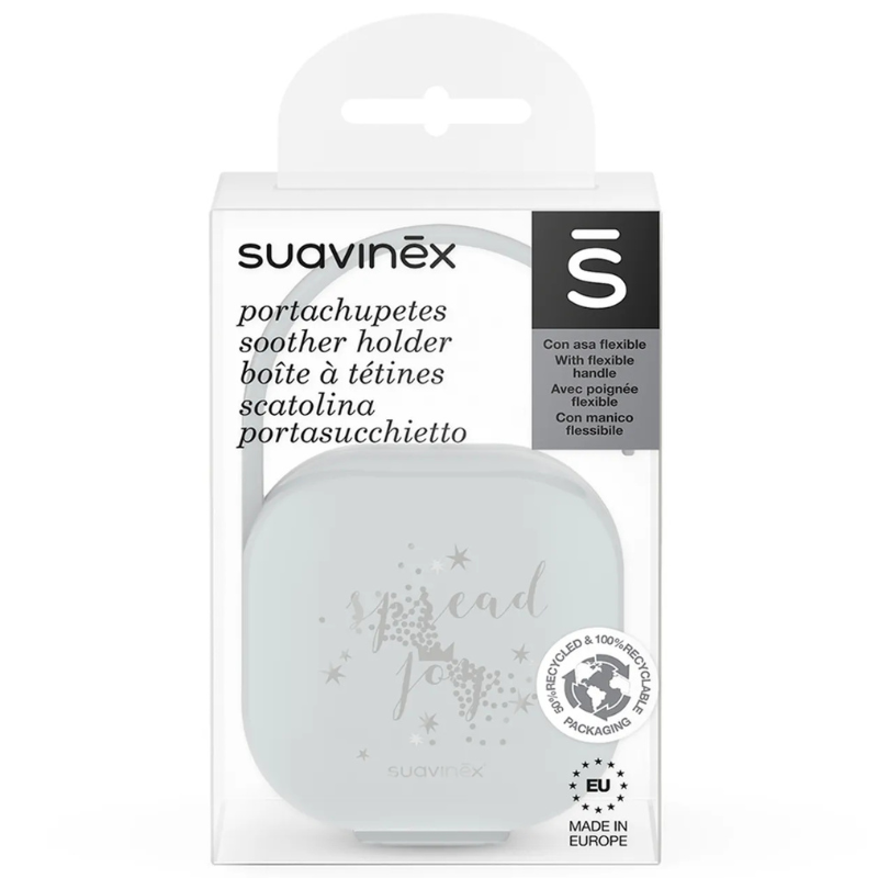 Suavinex Boîte à Sucettes avec poignée flexible - Gris