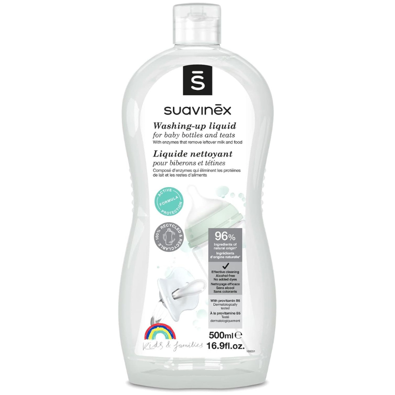 Suavinex, Liquide Vaisselle pour Biberons, Tétines et Accessoires 500ml
