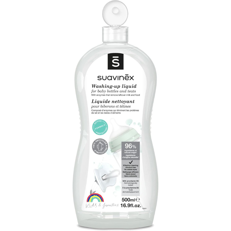 Suavinex, Liquide Vaisselle pour Biberons, Tétines et Accessoires 500ml