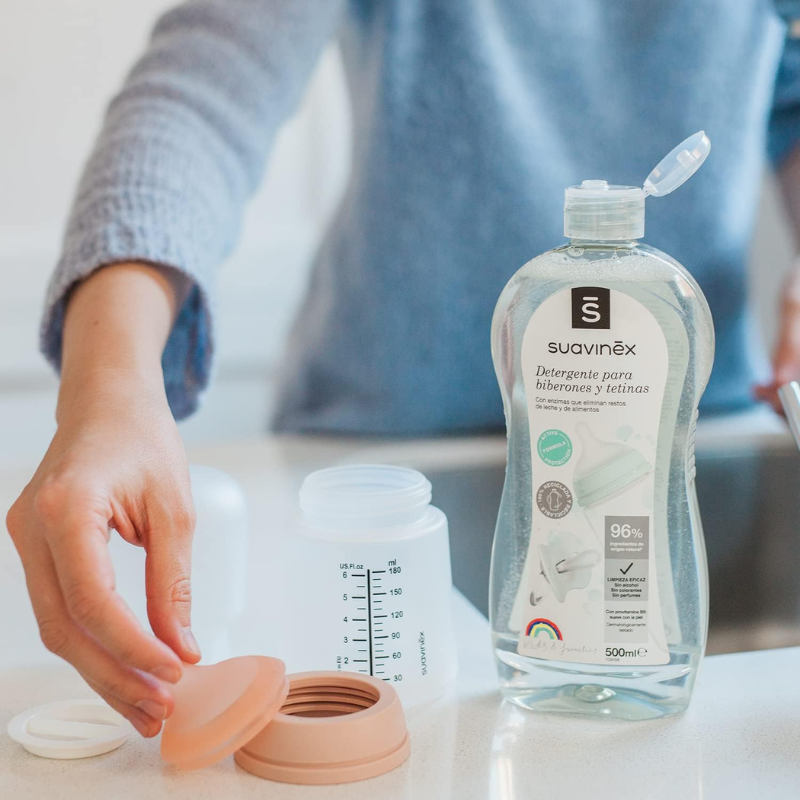 Suavinex, Liquide Vaisselle pour Biberons, Tétines et Accessoires 500ml