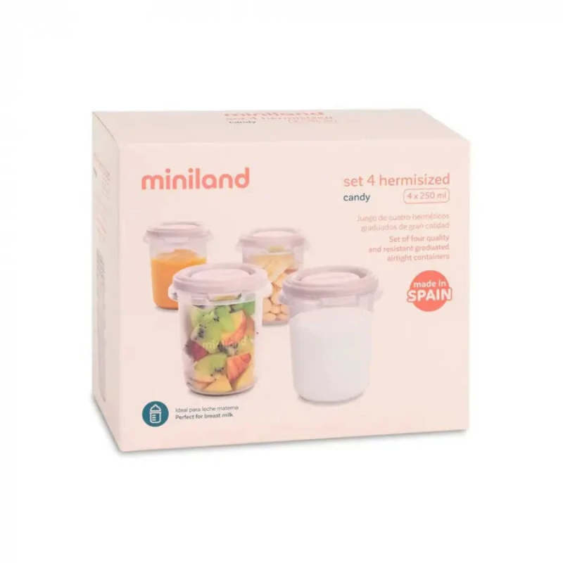 Miniland Set 4 pots de conservation Candy