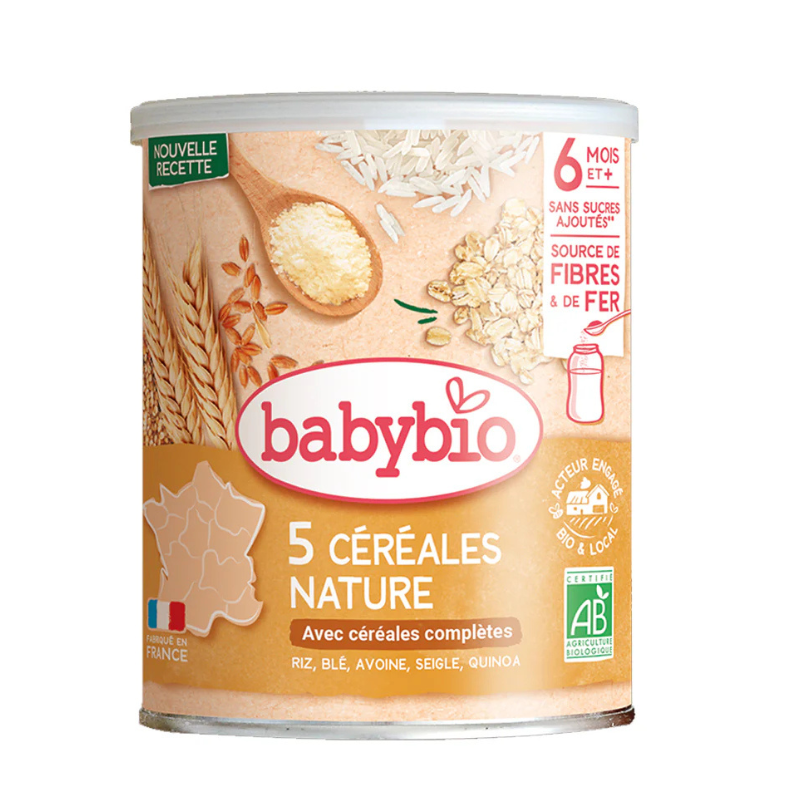 Babybio 5 Céréales Nature avec Céréales Complètes 220g