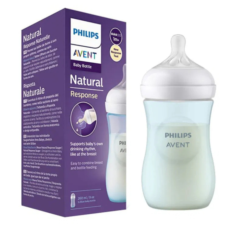 Biberon Natural 260 ml bleu - Philips Avent
