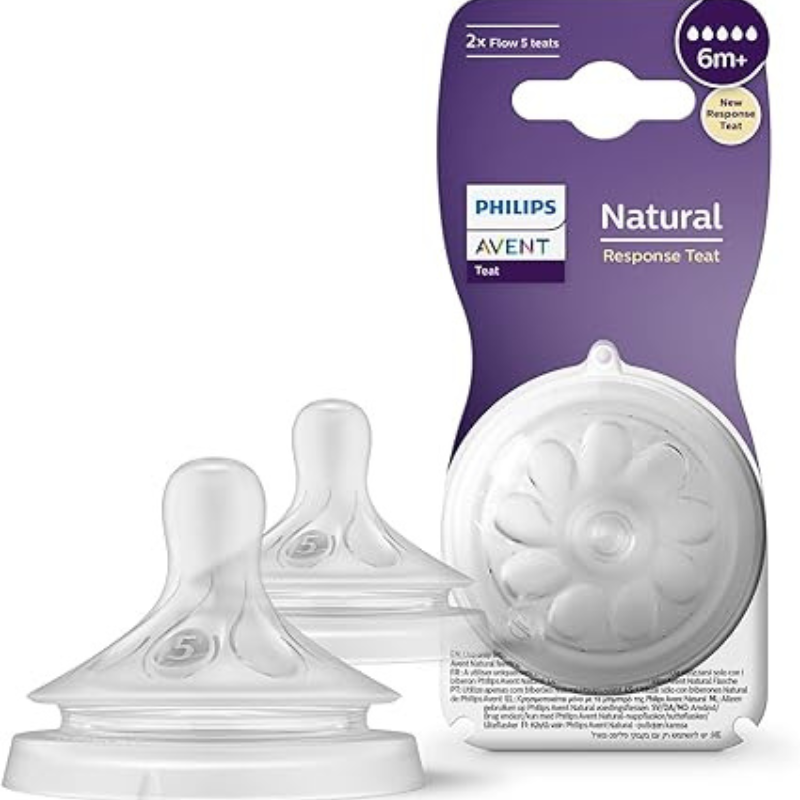 Philips Avent Lot de 2 Tétines Natural Response 6M+ - Flux 5