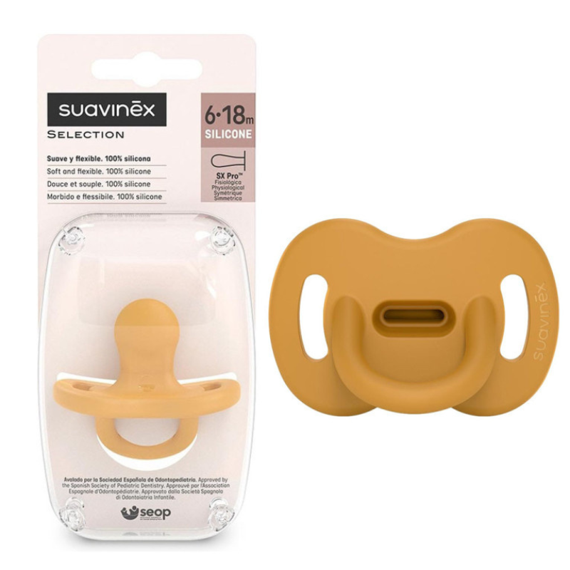 Sucette réversible en silicone Colour Essence Moutarde