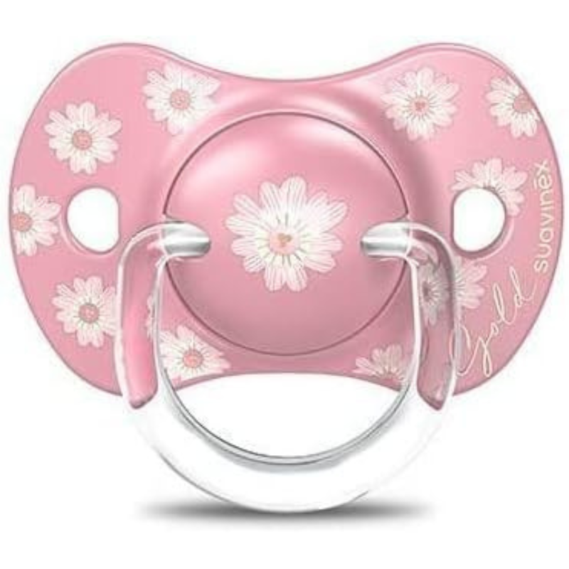 Suavinex Sucettes Gold Edition pour enfants +18 mois Rose - Fleur
