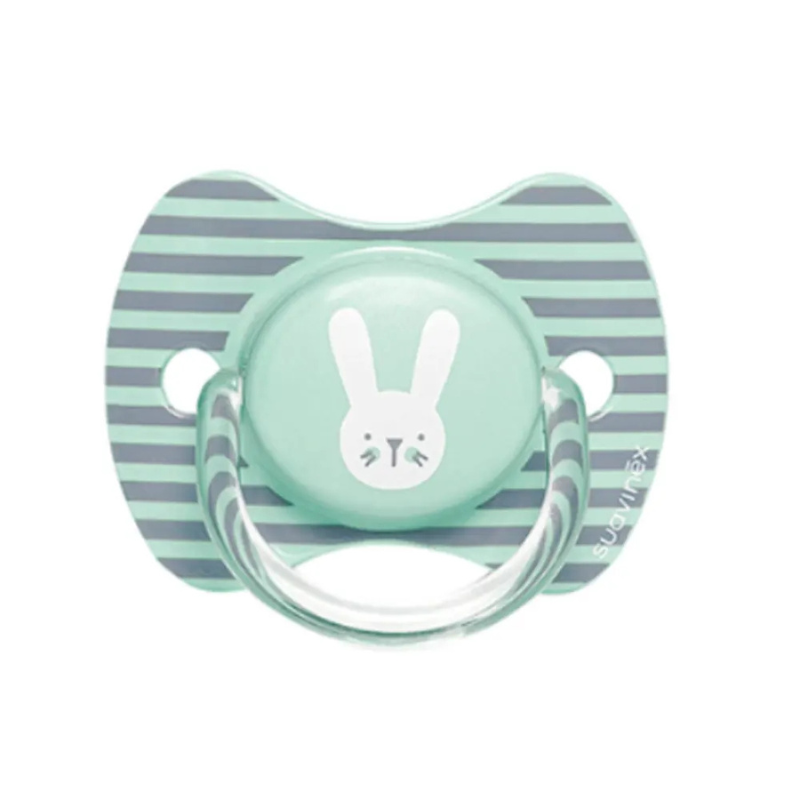 Suavinex Sucette Premium avec Tétine Symétrique Silicone - 6/18M- Vert
