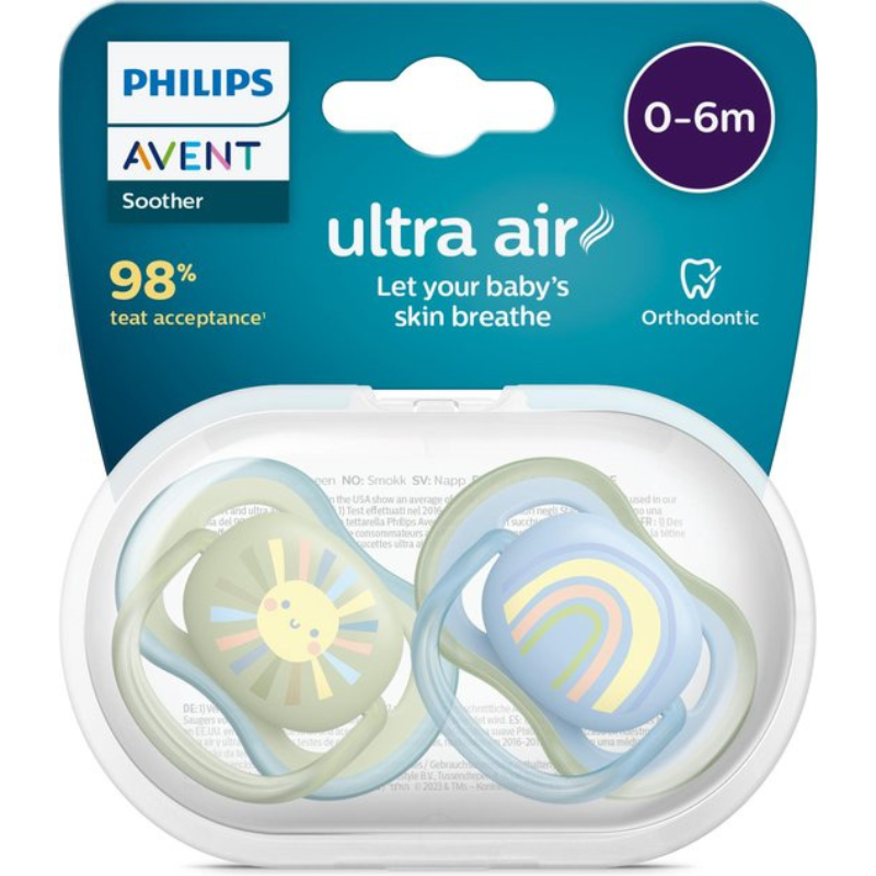 Philips Avent Sucette Ultra Air - 0 à 6 mois - Lot de 2