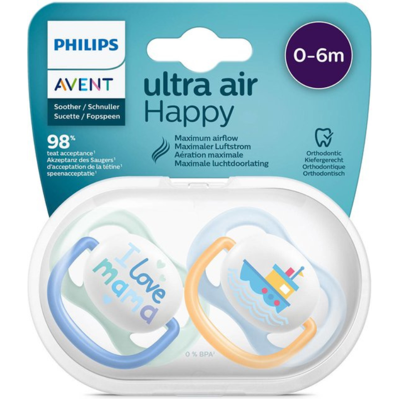 Philips Avent air ultra Sucette - 0-6 mois - 2 pièces