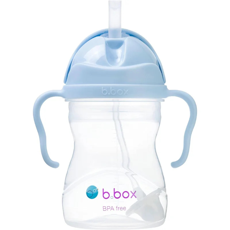 b.box Tasse d’Apprentissage avec Paille -bleu clair- 6+ Mois