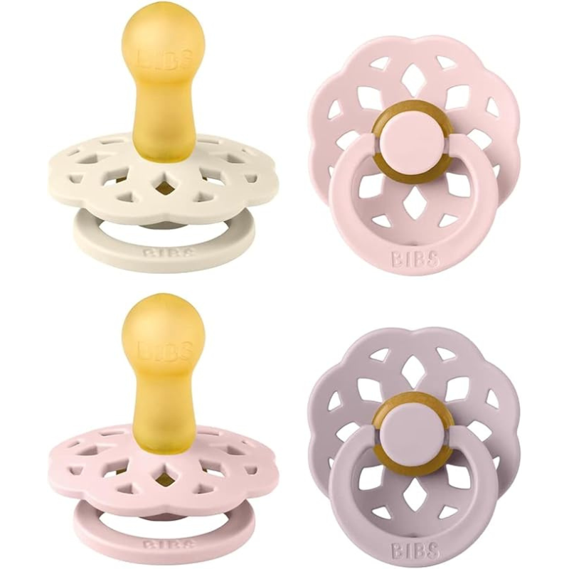 BIBS Lot de 2 Sucettes Bohème Nuit Rondes – Blush/Vanille - GLOW