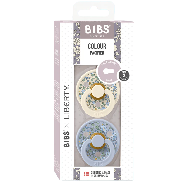 BIBS x LIBERTY Colour Lot de 2 Eloise - Mélange bleu poussiéreux