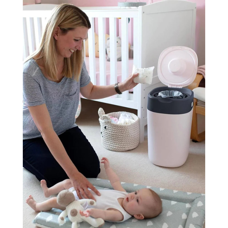 Tommee Tippee Poubelle à Couches Anti-Odeur Twist &amp; Click - Blanc