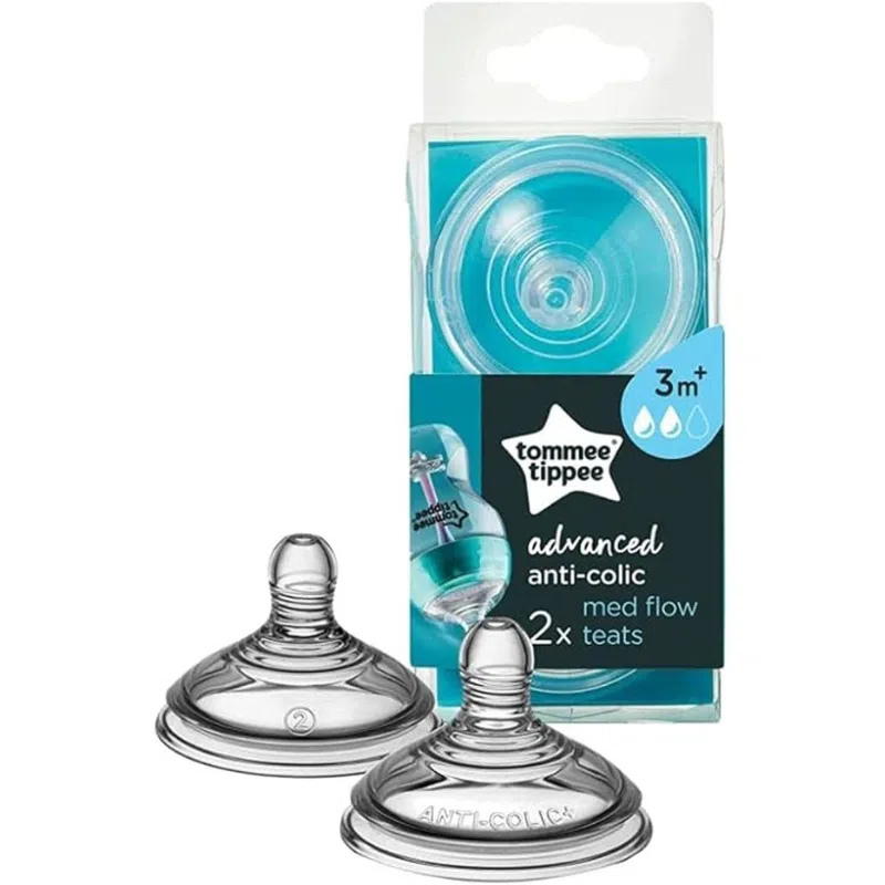 PACK DE 2 TETINES ANTI-COLIC DEBIT MOYEN – TOMMEE TIPPEE
