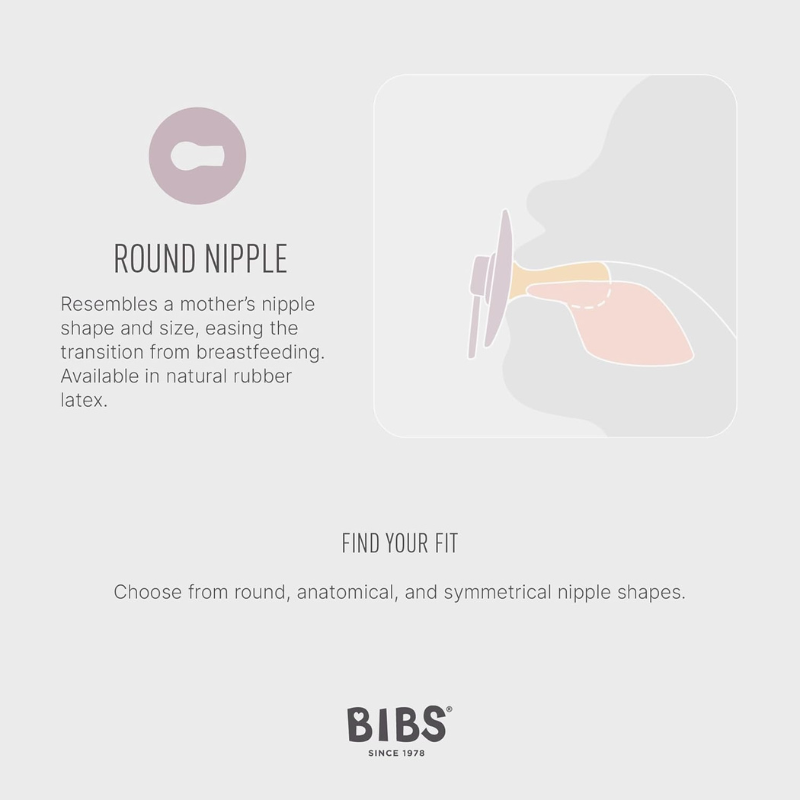 Lot de 2 Sucettes Rondes Nuit Bibs - Blush &amp; Vanilla